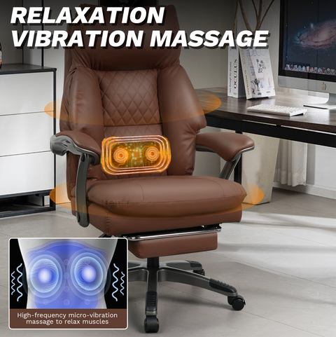 Henry Leather Massage, Heating & Ventilation Office Chair