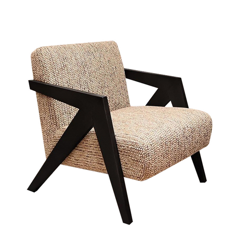Simple Design Wooden Sofa – Elegant Single Armchair