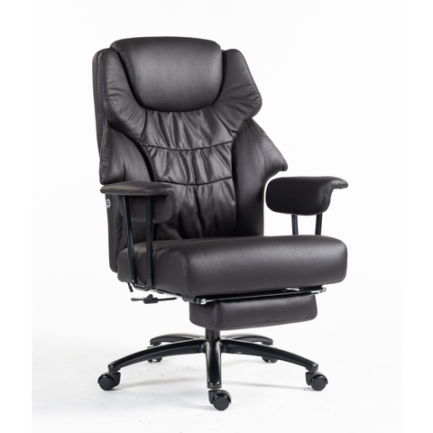 High Back Office Chair: Tech Leather, Auto Kneading Massage