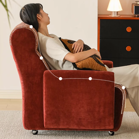 Classic Recliner Armchair – Designer Retro Single Sofa Chair With Adjustable Feature