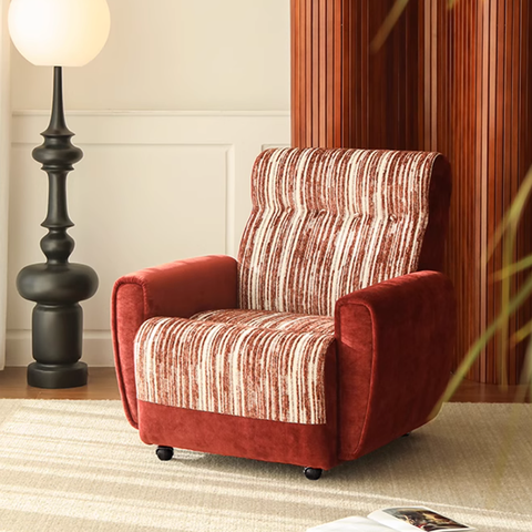 Classic Recliner Armchair – Designer Retro Single Sofa Chair With Adjustable Feature