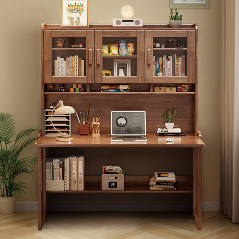 AUSTIN Plus Farmhouse Buffet Cabinets with Sliding Barn Door, Folding Coffee Table Kids Study Table