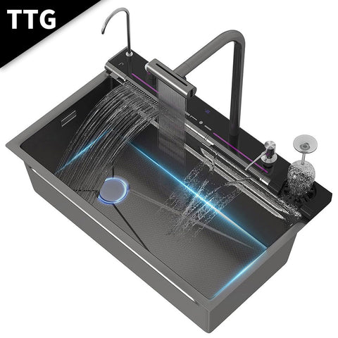 GR Waterfall LED Smart Kitchen Sink