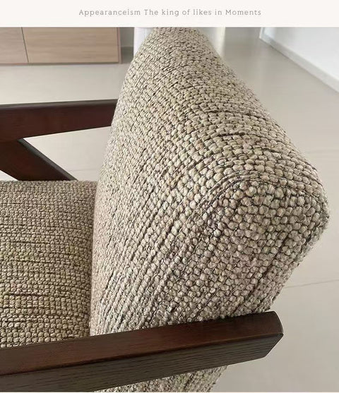 Simple Design Wooden Sofa – Elegant Single Armchair