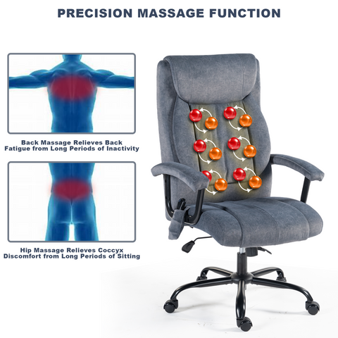 Ergonomic Office Chair with Dual Massage Modes