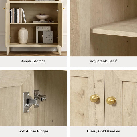 70.9" Wood Bookcase – Home Organizer