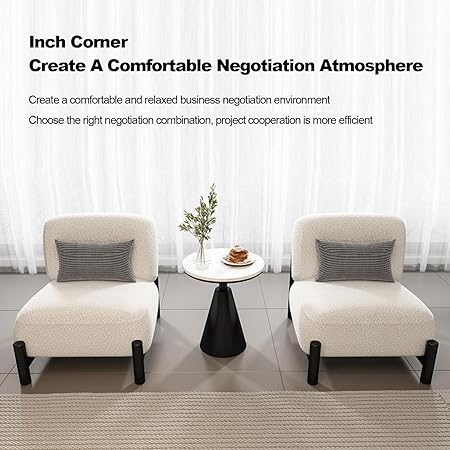 Modern Wabi-Sabi Cream Accent Chair