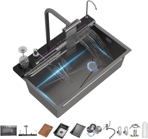 GR Waterfall LED Smart Kitchen Sink