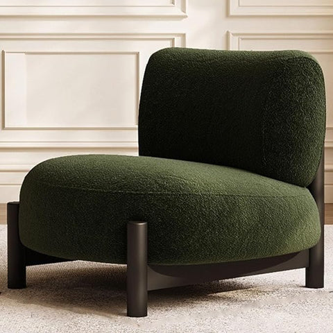 Modern Wabi-Sabi Cream Accent Chair