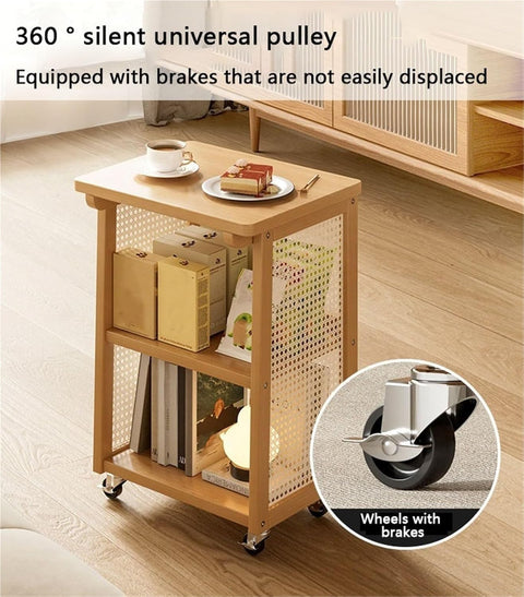360° Rotating Mobile Coffee Table With Storage