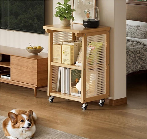 360° Rotating Mobile Coffee Table With Storage