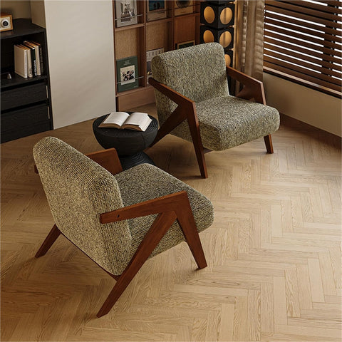Simple Design Wooden Sofa – Elegant Single Armchair