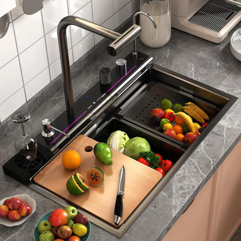 GR Waterfall LED Smart Kitchen Sink