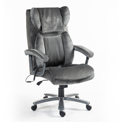 Ergonomic Office Chair with Dual Massage, Flannel Fabric, Foam/Padding for All-Day Comfort