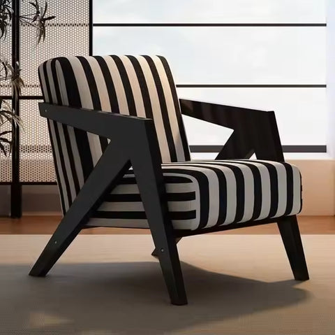 Simple Design Wooden Sofa – Elegant Single Armchair