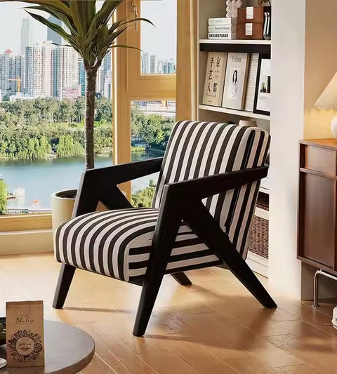 Simple Design Wooden Sofa – Elegant Single Armchair