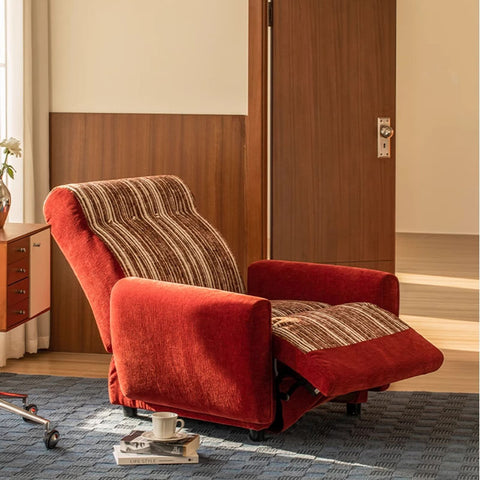 Classic Recliner Armchair – Designer Retro Single Sofa Chair With Adjustable Feature