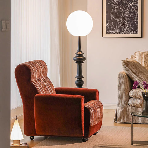 Classic Recliner Armchair – Designer Retro Single Sofa Chair With Adjustable Feature