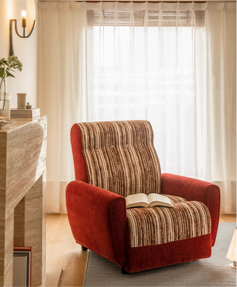 Classic Recliner Armchair – Designer Retro Single Sofa Chair With Adjustable Feature