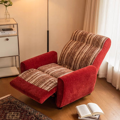 Classic Recliner Armchair – Designer Retro Single Sofa Chair With Adjustable Feature