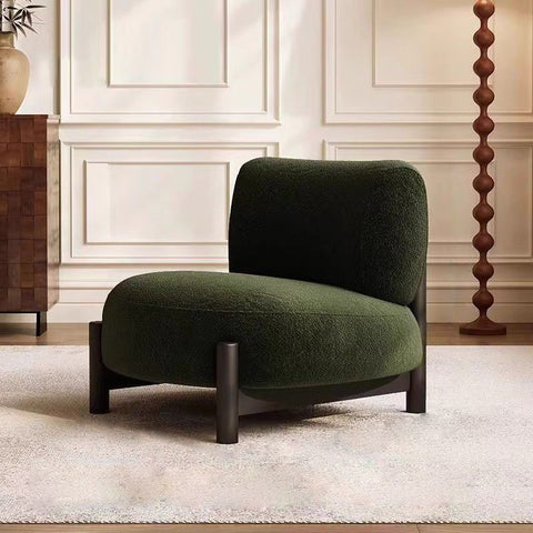 Modern Wabi-Sabi Cream Accent Chair