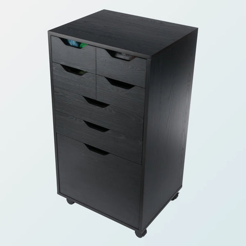 Peres Tall Rolling Storage Unit with Multi-Drawers