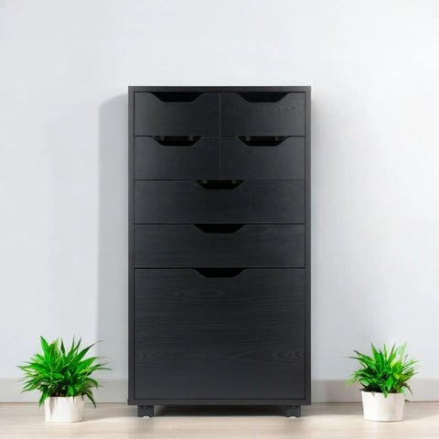 Peres Tall Rolling Storage Unit with Multi-Drawers