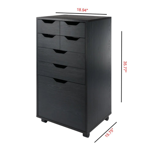 Peres Tall Rolling Storage Unit with Multi-Drawers