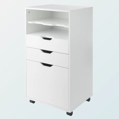 Peres Tall Rolling Storage Unit with Multi-Drawers