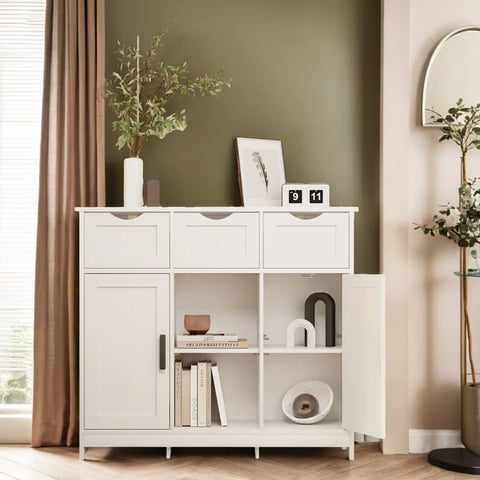 Multi-Functional Wood Cabinet - Drawer & Shelf Storage For Any Room