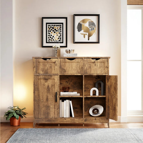 Multi-Functional Wood Cabinet - Drawer & Shelf Storage For Any Room