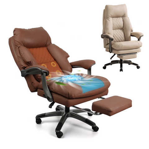 Henry Leather Massage, Heating & Ventilation Office Chair