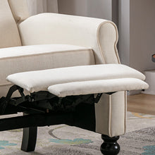 Classic Wingback Recliner Armchair - Soft Cream Fabric