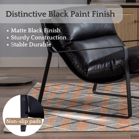 Contemporary Accent Chair - Thick Cushioned Sofa Seat
