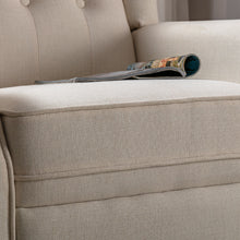 Classic Wingback Recliner Armchair - Soft Cream Fabric