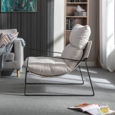 Contemporary Accent Chair - Thick Cushioned Sofa Seat