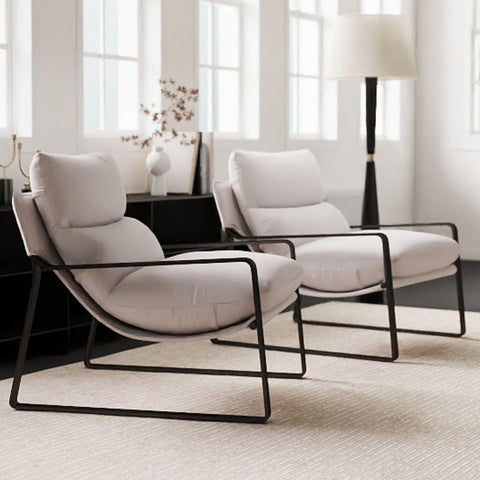 Contemporary Accent Chair - Thick Cushioned Sofa Seat