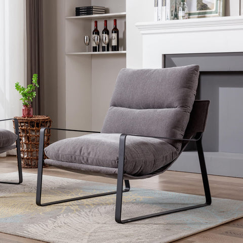 Contemporary Accent Chair - Thick Cushioned Sofa Seat