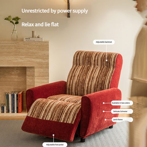 Classic Recliner Armchair – Designer Retro Single Sofa Chair With Adjustable Feature