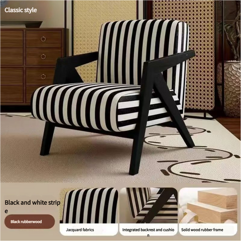 Simple Design Wooden Sofa – Elegant Single Armchair