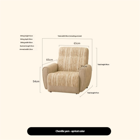 Classic Recliner Armchair – Designer Retro Single Sofa Chair With Adjustable Feature