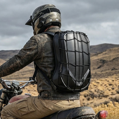 MKN Hard Shell Waterproof Carbon Fiber Backpack