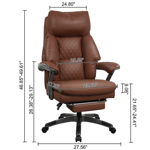 Henry Leather Massage, Heating & Ventilation Office Chair
