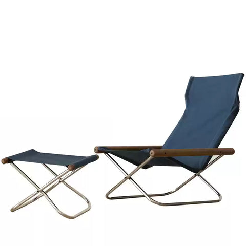 Fabric Metal Leg Folding Chair - Nychair X Lounge Chair, Beech