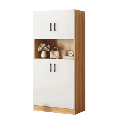 Modern Large Capacity Foyer Balcony Solid Wood Locker Kitchen Storage Cabinet