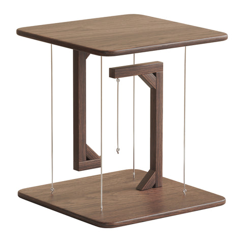 Floating Tensegrity Side Table Solid Wood Walnut Coffee Table