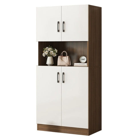 Modern Large Capacity Foyer Balcony Solid Wood Locker Kitchen Storage Cabinet