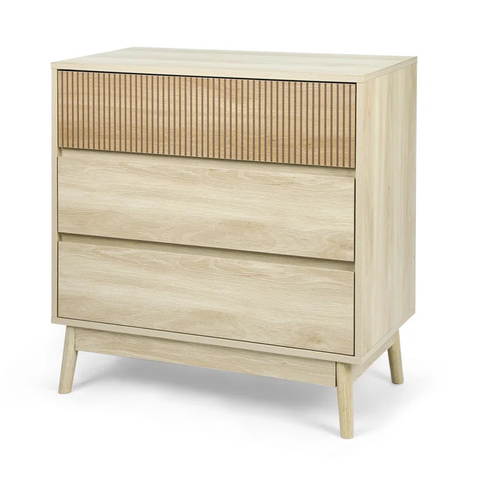 Natural Stylish Minimalist 3 Drawers Dresser