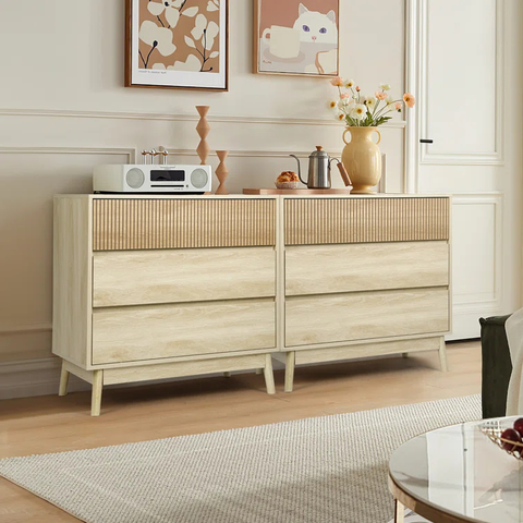 Natural Stylish Minimalist 3 Drawers Dresser