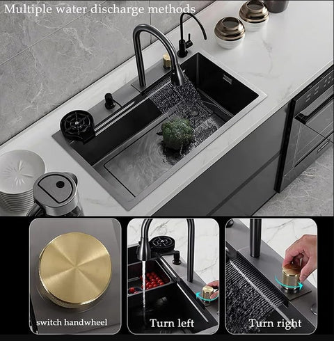 PRM Waterfall Single Bowl Workstation Sink